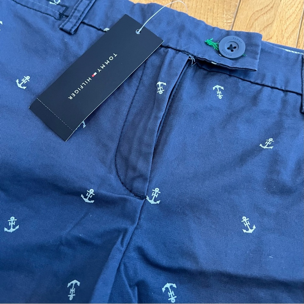 Tommy Hilfiger Navy Anchor-Print Shorts size 12 New